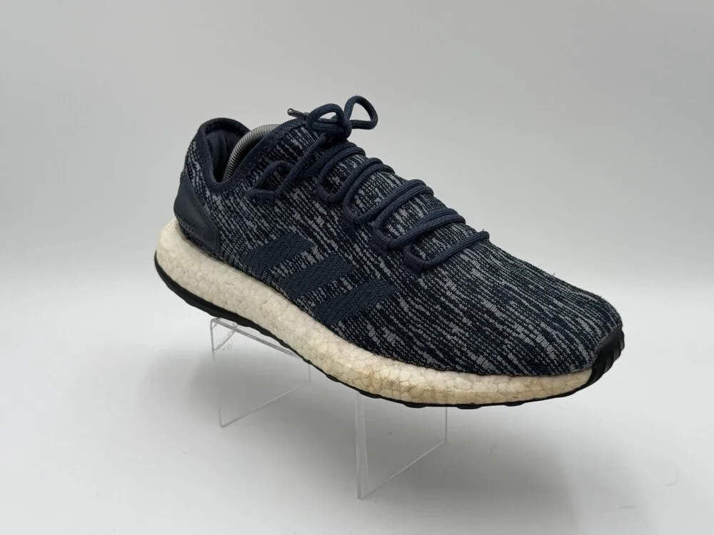 Adidas PureBoost Men’s Size 10.5 Running Shoes Sneakers Navy Blue / Grey BB6287